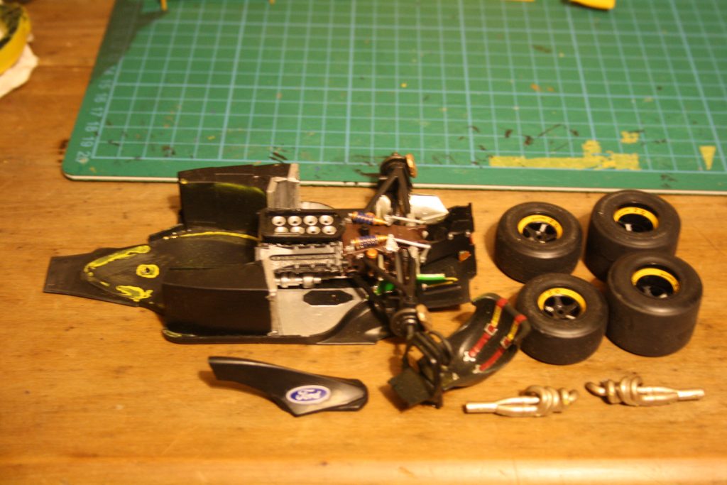 Tamiya Benetton B190 reused parts