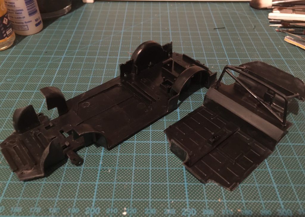 Tamiya Porsche 935 Turbo floor and cockpit