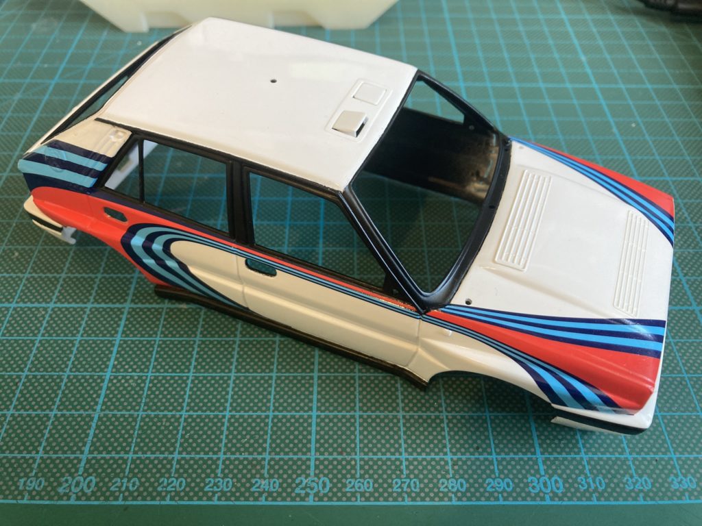 Italeri Lancia Delta HF Integrale body shell with Martini decals